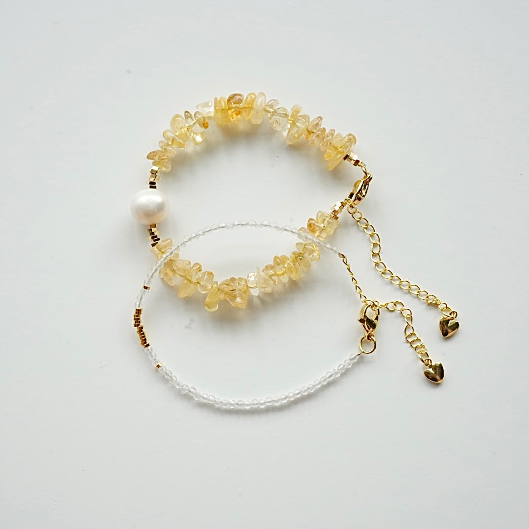 ✨ Golden Sunshine Romance Beaded Bracelet Set ✨💛
